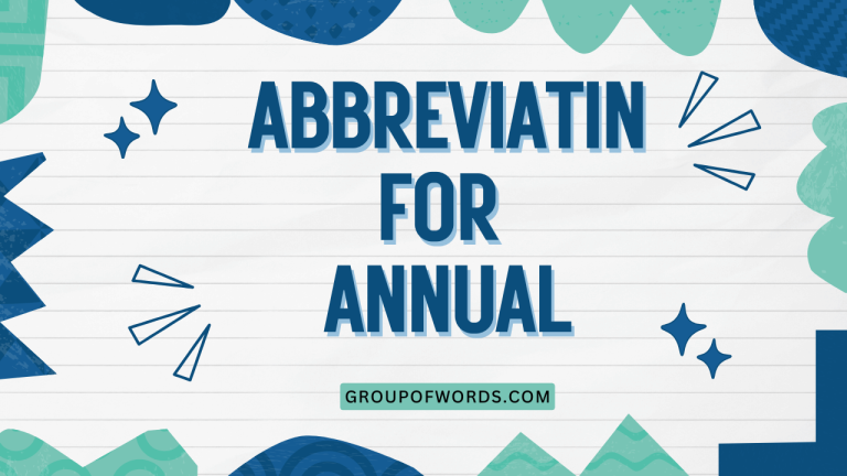 Abbreviation for Annual