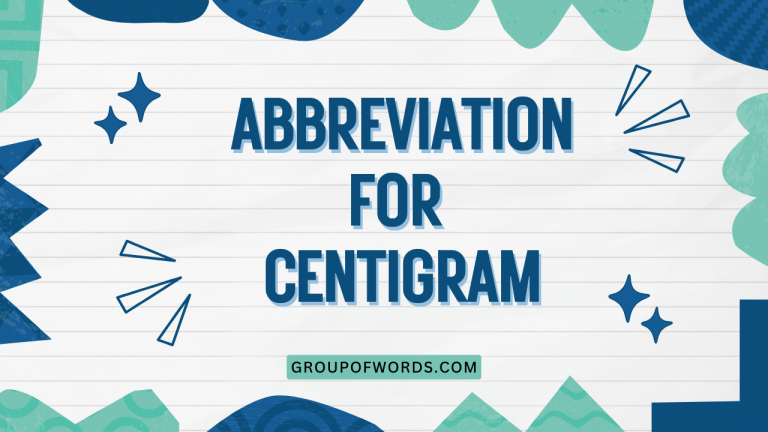 Abbreviation for Centigram