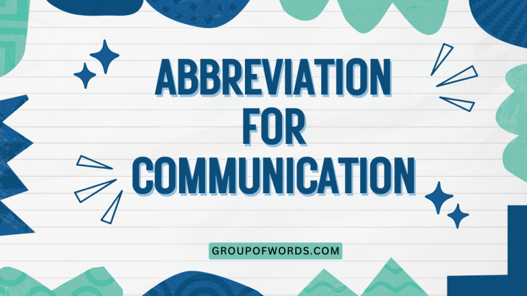 Abbreviation for Communication
