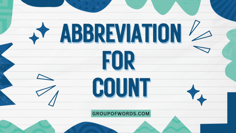 Abbreviation for Count