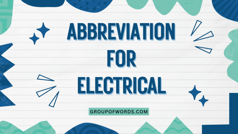 Abbreviation for Electrical