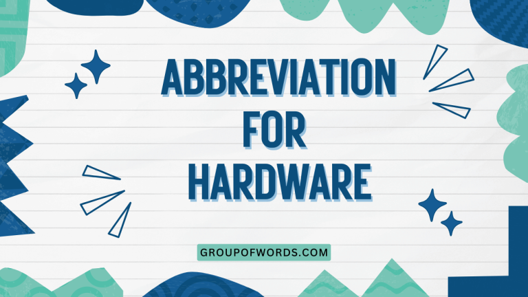 Abbreviation for Hardware