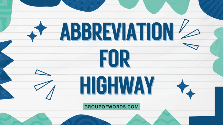 Abbreviation for Highway