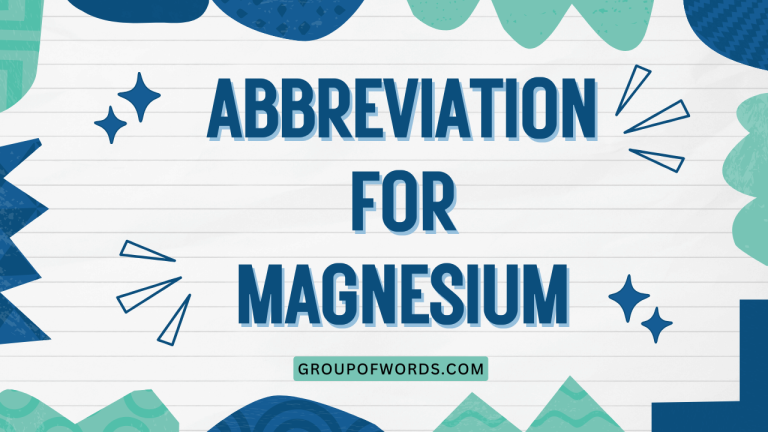 Abbreviation for Magnesium