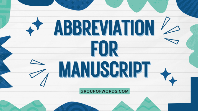 Abbreviation for Manuscript