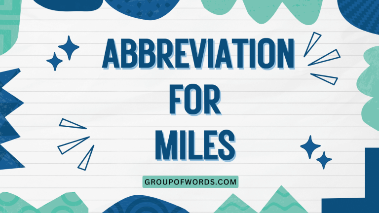 Abbreviation for Miles