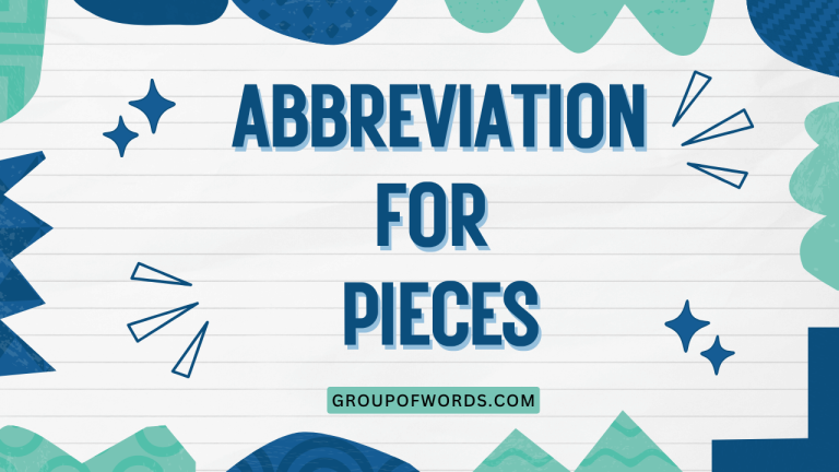 Abbreviation for Pieces