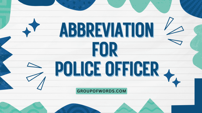 Abbreviation for Police Officer