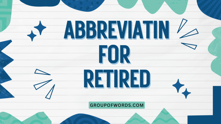 Abbreviation for Retired