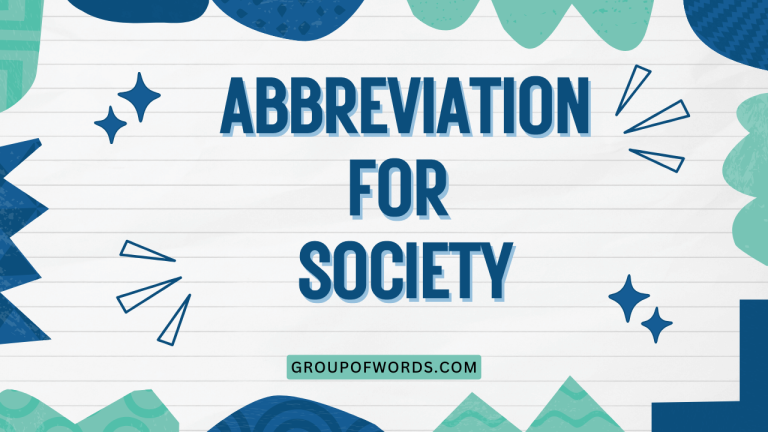 Abbreviation for Society
