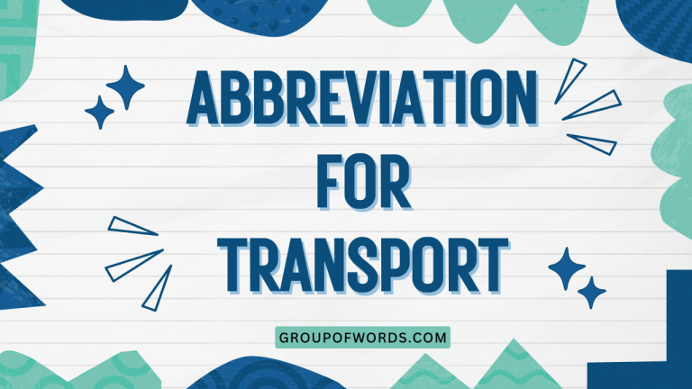 Abbreviation for Transport