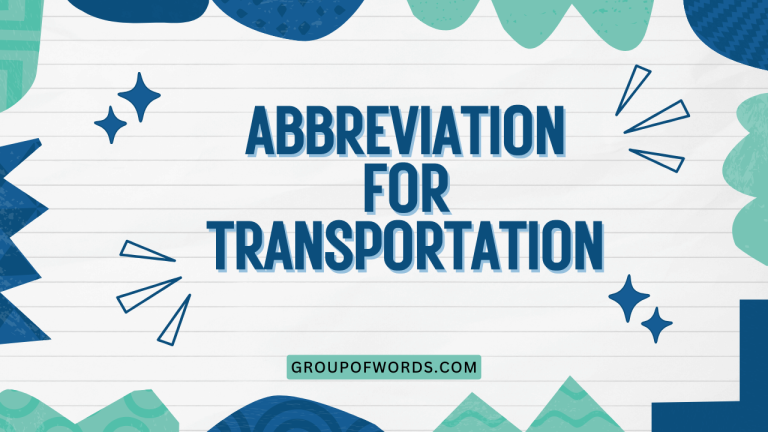 Abbreviation for Transportation