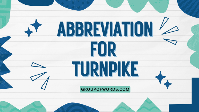 Abbreviation for Turnpike