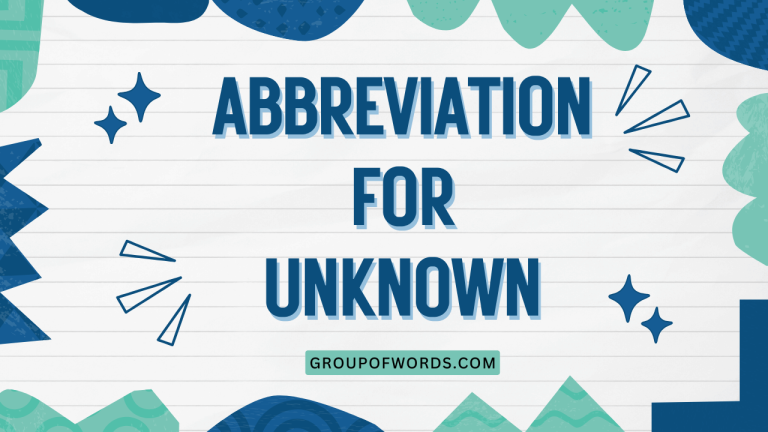 Abbreviation for Unknown