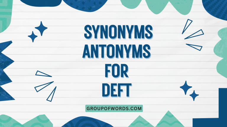 Synonyms Antonyms for Deft