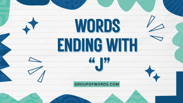 Words Ending with J