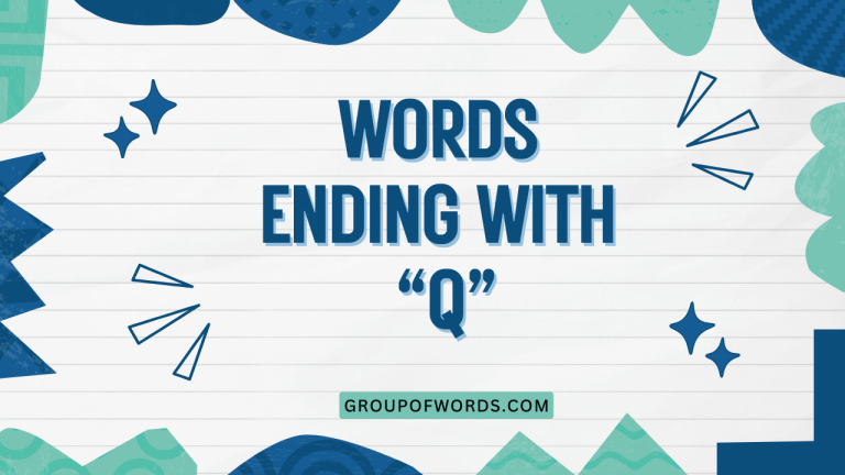 Words Ending with Q