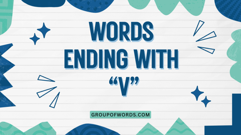 Words Ending with V