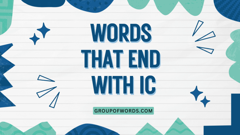Words That End with Ic