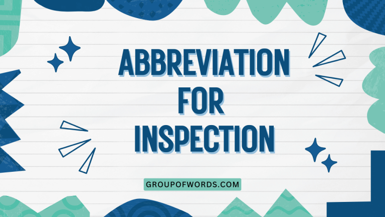 Abbreviation for Inspection