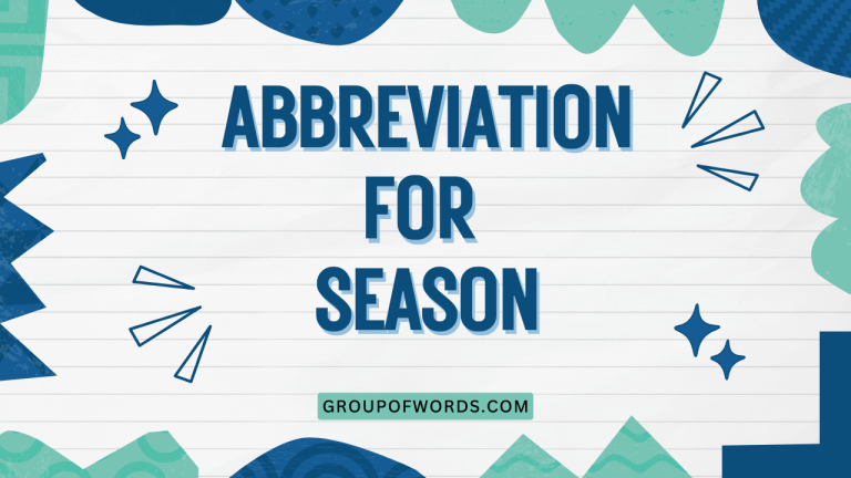 Abbreviation for Season