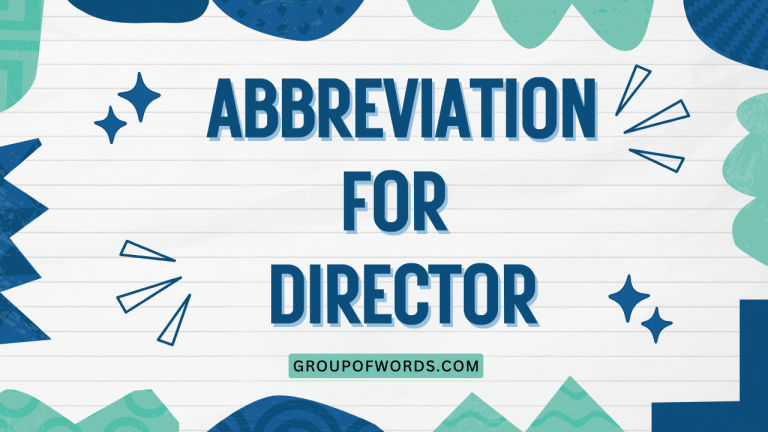 Abbreviation for Director