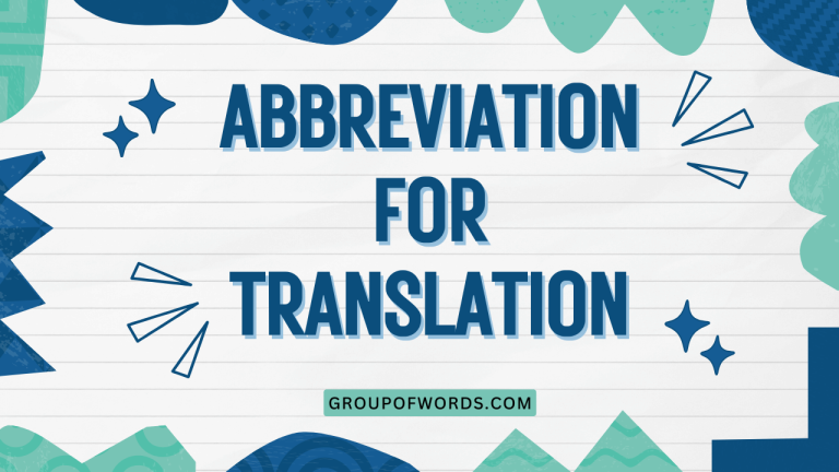 Abbreviation for Translation