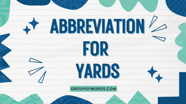Abbreviation for Yards