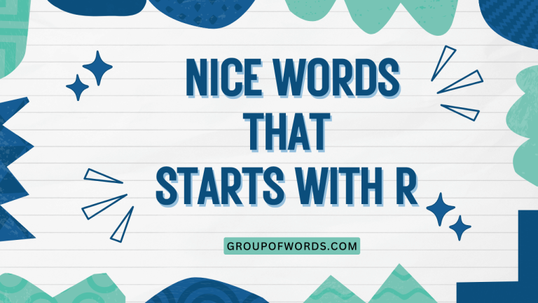 Nice Words That Starts with R