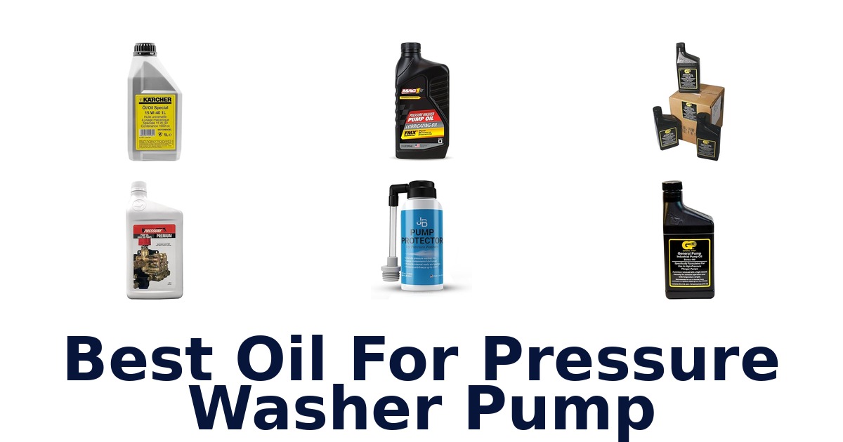 best oil for pressure washer pump