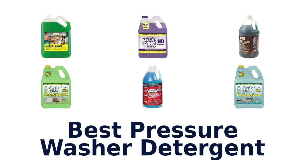 best pressure washer detergent
