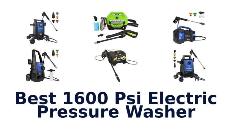 best 1600 psi electric pressure washer