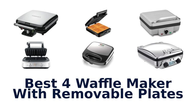best 4 waffle maker with removable plates