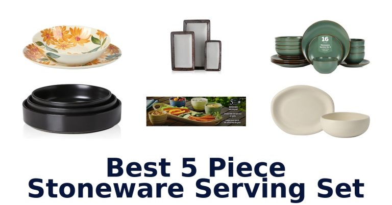best 5 piece stoneware serving set