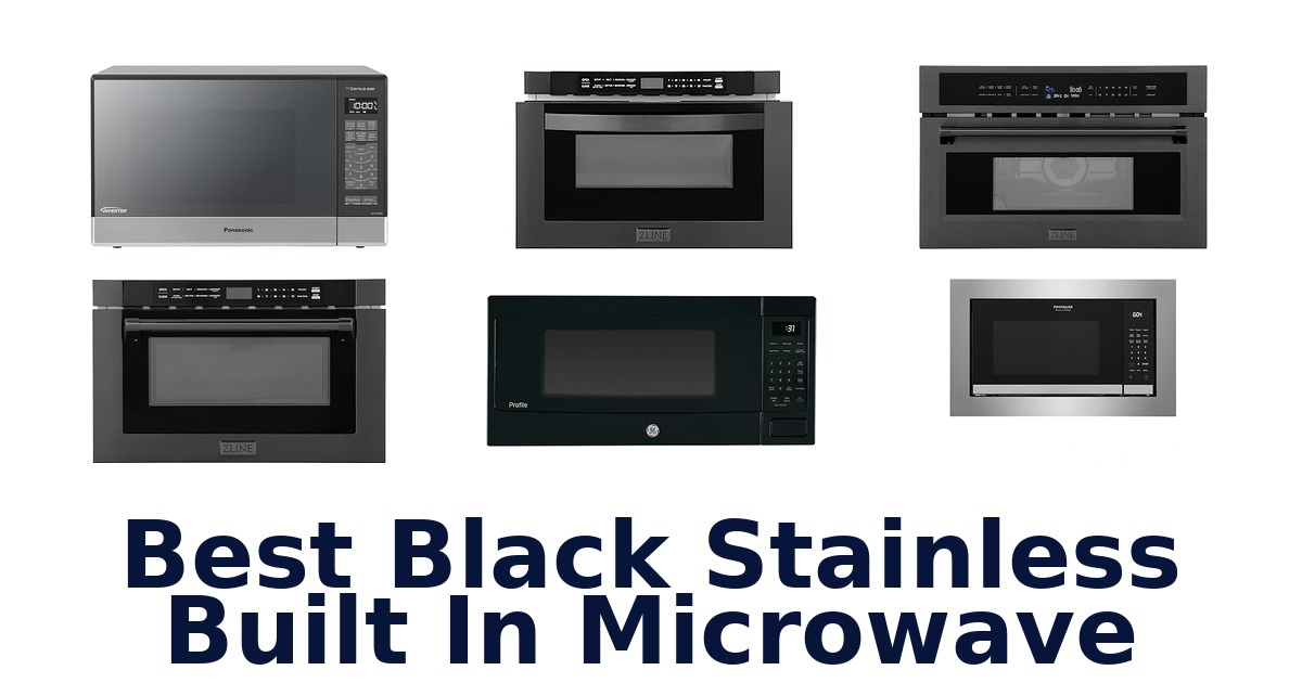 best black stainless built in microwave