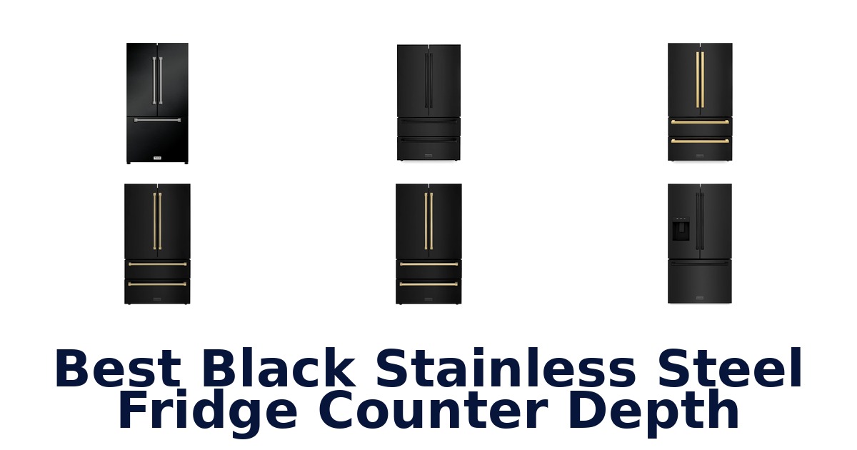 best black stainless steel fridge counter depth