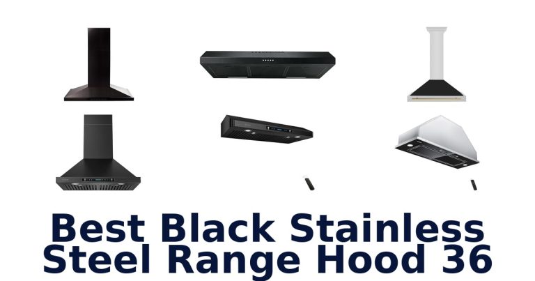 best black stainless steel range hood 36