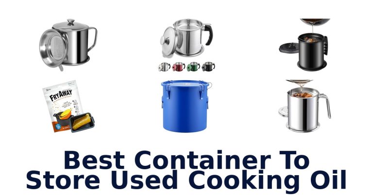 best container to store used cooking oil