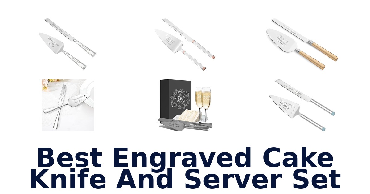 best engraved cake knife and server set