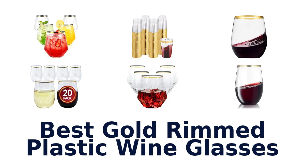best gold rimmed plastic wine glasses