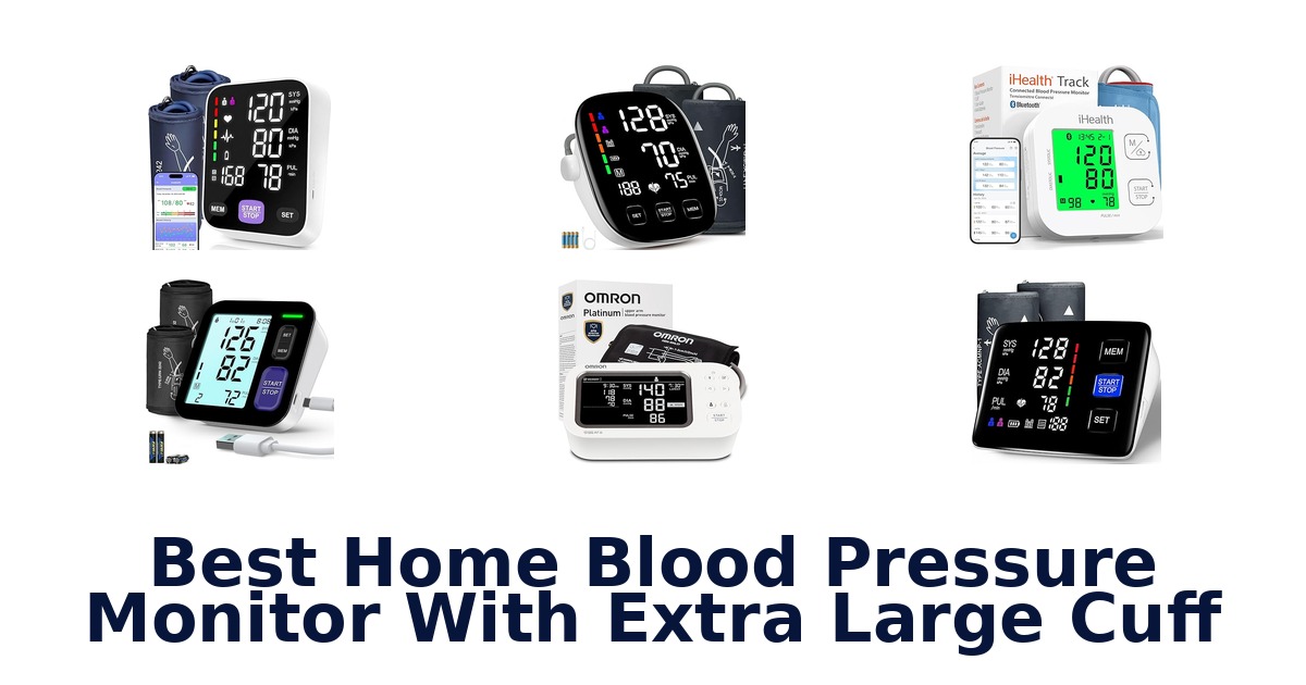 best home blood pressure monitor with extra large cuff