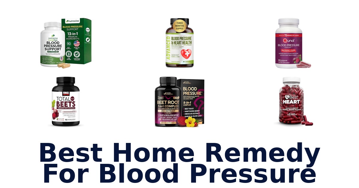 best home remedy for blood pressure