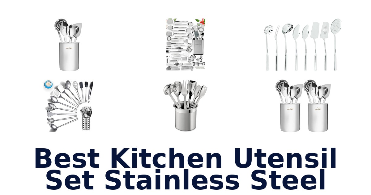 best kitchen utensil set stainless steel