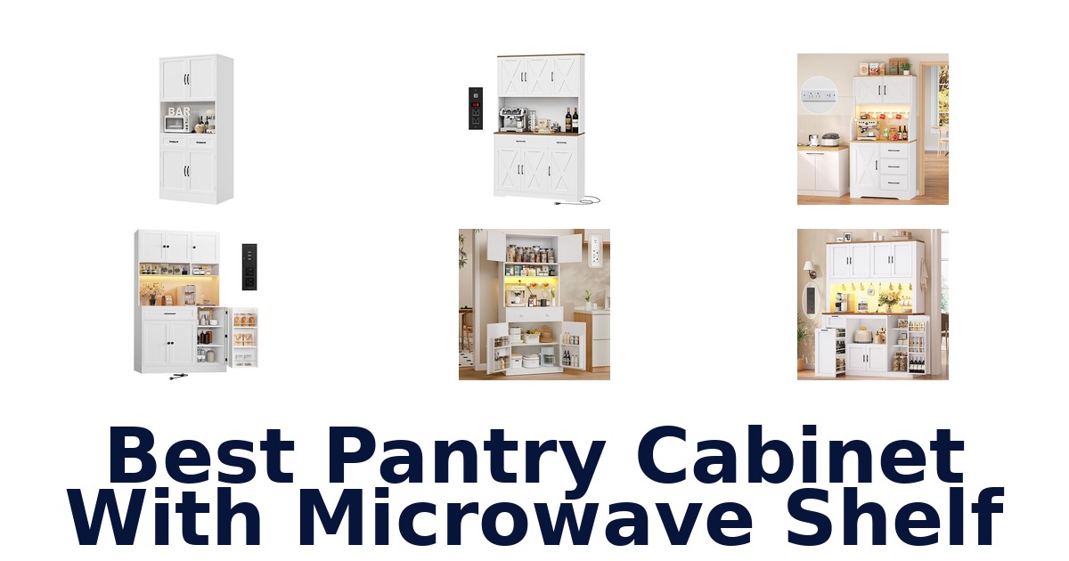 best pantry cabinet with microwave shelf