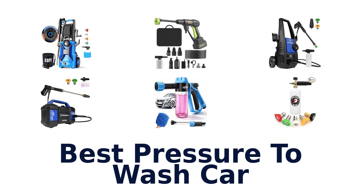best pressure to wash car