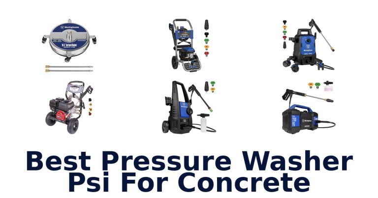 best pressure washer psi for concrete