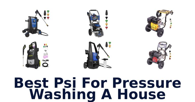 best psi for pressure washing a house