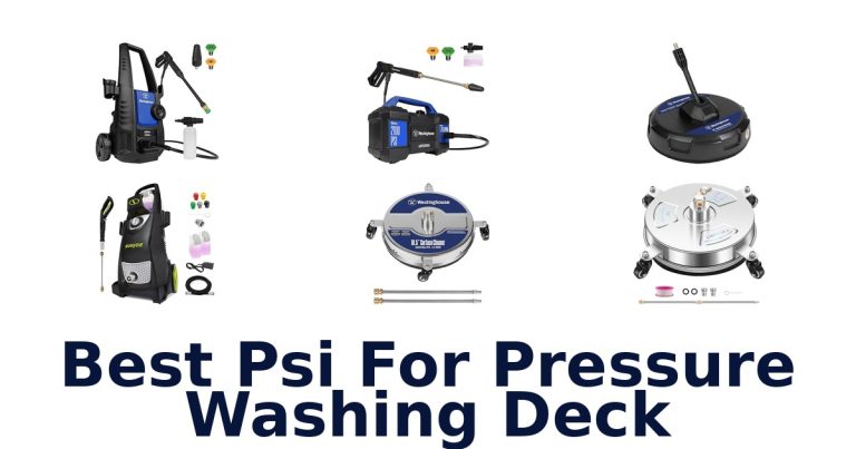 best psi for pressure washing deck