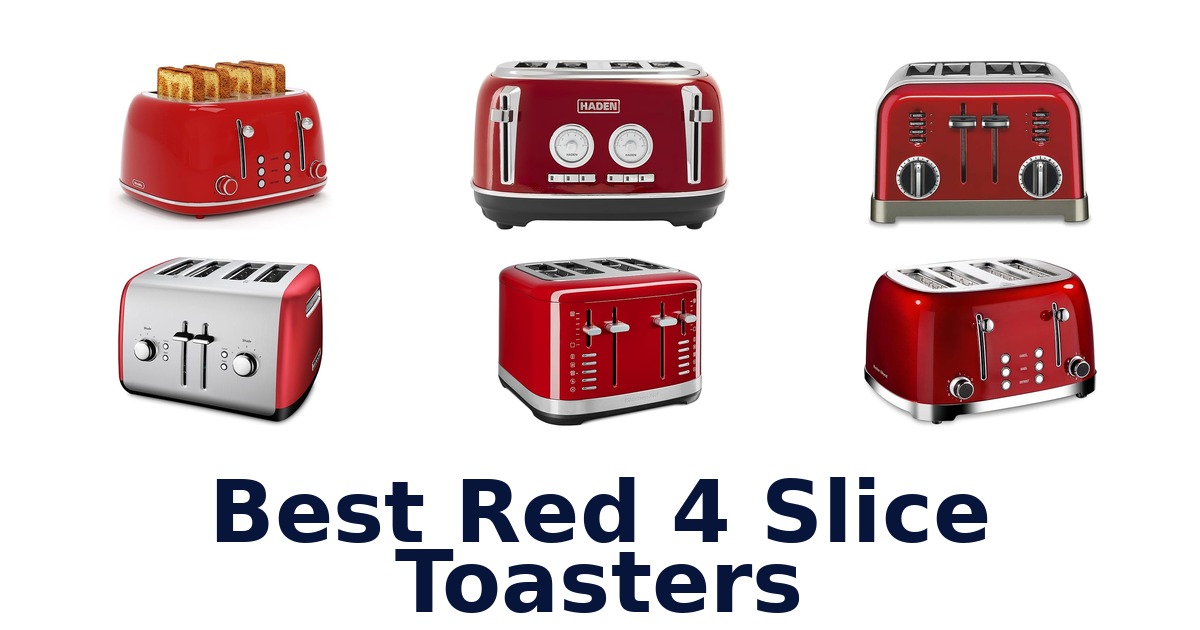 best red 4 slice toasters