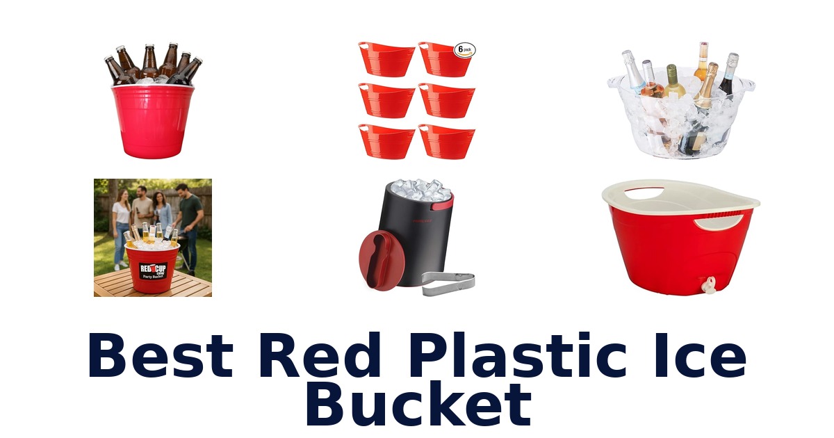 best red plastic ice bucket